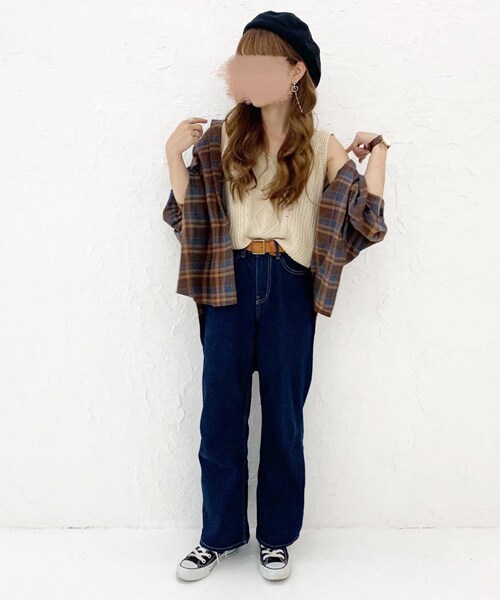 chocomee（チョコミー）の「ストレートワイドデニム（デニムパンツ・レディース・ブルー/その他・S/M）」の2枚目の写真