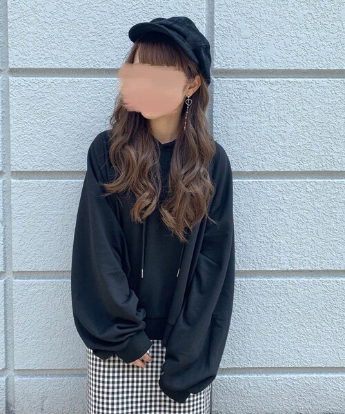 chocomee（チョコミー）の「ボリュームパーカー（パーカー・レディース・ベージュ/ブラック/ホワイト・FREE）」の3枚目の写真