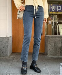DHOLIC | カットヘムスキニーデニムパンツ(デニムパンツ)