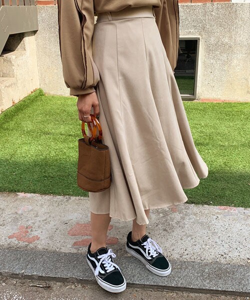 DHOLIC（ディーホリック）の「フレアロングスカート（スカート・レディース・ブラウン/ベージュ/ブラック・FREE）」の3枚目の写真