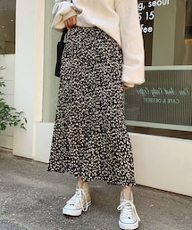 DHOLIC | プリーツレオパードスカート(スカート)