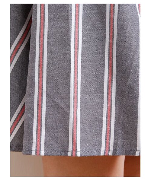 E hyphen world gallery（イーハイフンワールドギャラリー）の「・レジメンストライプスカート（スカート・レディース・レッド/サックスブルー・F）」の7枚目の写真