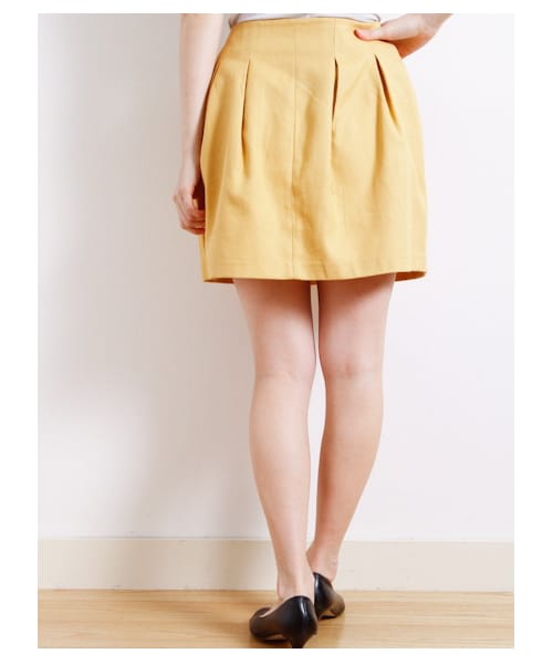 SEVENDAYS=SUNDAY（セブンデイズサンデイ）の「・タックスカート（スカート・レディース・オフホワイト/イエロー/ネイビー・M/L）」の6枚目の写真