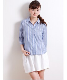 SEVENDAYS=SUNDAY | ・マルチストライプ7分袖シャツ(トップス)