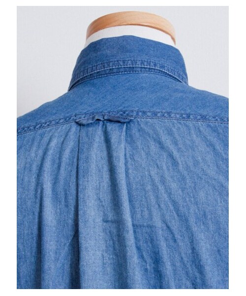 SEVENDAYS=SUNDAY(セブンデイズサンデイ)の「4.5ozデニム ボタンダウン半袖シャツ(シャツ・ブラウス・メンズ・インディゴ/ライトインディゴ・S/M/L/XL)」の7枚目の写真