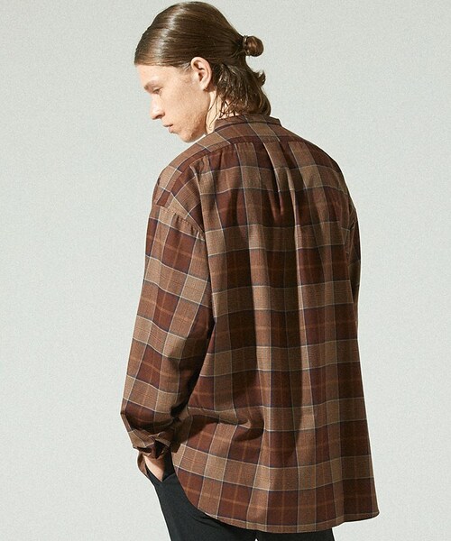 LIDNM（リドム）の「VINTAGE CHECK SHIRT（シャツ/ブラウス・メンズ・ブラウン系・MEDIUM/LARGE）」の3枚目の写真