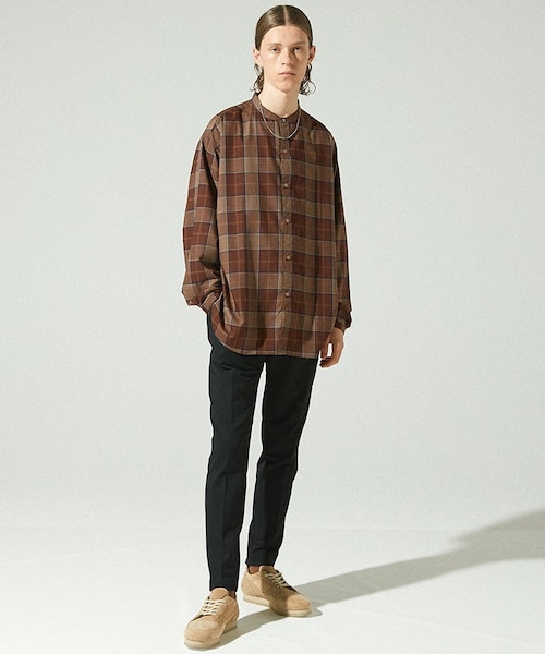 LIDNM（リドム）の「VINTAGE CHECK SHIRT（シャツ/ブラウス・メンズ・ブラウン系・MEDIUM/LARGE）」の4枚目の写真