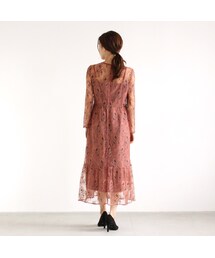 kaene パネルワンピース　イエロー kaene（カエン）の「100305 / オールレースワンピース（yellow