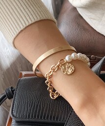 DHOLIC | パールブレスレット&バングルSET(ブレスレット)