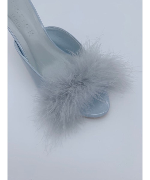 FICTION TOKYO（フィクショントーキョー）の「Enamel+Feather Mules 