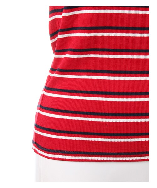 INGNI（イング）の「マルチボーダーオフショル／Tシャツ（トップス・レディース・ｵﾌﾎﾜｲﾄ/ｸﾛ/ｱｶ/ｲｴﾛｰ/ｺﾝ/ﾄﾘｺﾛｰﾙ・M）」の6枚目の写真