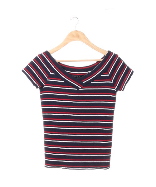 INGNI（イング）の「マルチボーダーオフショル／Tシャツ（トップス・レディース・ｵﾌﾎﾜｲﾄ/ｸﾛ/ｱｶ/ｲｴﾛｰ/ｺﾝ/ﾄﾘｺﾛｰﾙ・M）」の11枚目の写真