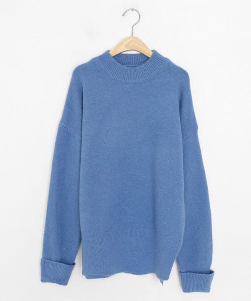 DHOLIC（ディーホリック）の「ロールアップスリーブニット（ニット/セーター・レディース・グリーン/ピンク/ブラック/ブルー/ベージュ・FREE）」の4枚目の写真