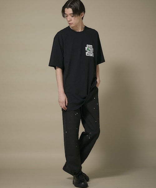 BlackEyePatch & WHIMSY SOCKS ペインターパンツ BlackEyePatch & WHIMSY SOCKS ペインターパンツ