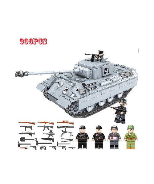 No Brand ノーブランド の レゴ互換 戦車 Panther パンター パンサー ドイツ軍 ミニフィグ タンク 第二次世界大戦 Ww2 戦争 兵士 ミリタリー Lego風 知育 ブロック セット 990ピース その他 Wear