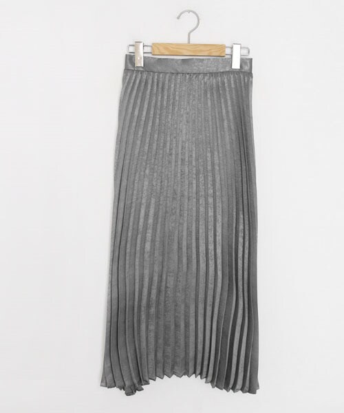 DHOLIC（ディーホリック）の「プリーツグロッシースカート（スカート・レディース・ブラウン/グレー/ピンク/ブルー/レッド・FREE）」の2枚目の写真