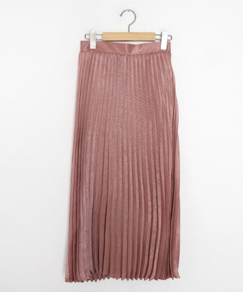 DHOLIC（ディーホリック）の「プリーツグロッシースカート（スカート・レディース・ブラウン/グレー/ピンク/ブルー/レッド・FREE）」の4枚目の写真