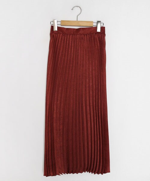 DHOLIC（ディーホリック）の「プリーツグロッシースカート（スカート・レディース・ブラウン/グレー/ピンク/ブルー/レッド・FREE）」の5枚目の写真