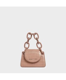 CHARLES & KEITH | 【2019 FALL】クロックエフェクト チャンキーチェーンハンドルミニバッグ / Croc-Effect Chunky Chain Handle Mini Ba(バッグ)