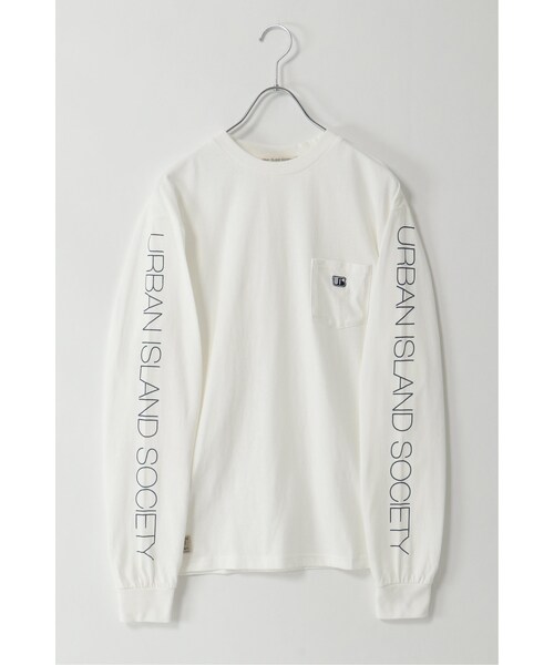 ikka（イッカ）の「URBAN ISLAND SOCIETY プリントロンT（Tシャツ・カットソー・メンズ・オフホワイト/ブルー/ピンク・Ｍ/Ｌ/ＬＬ）」の2枚目の写真
