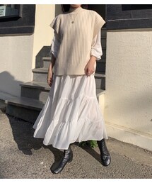 Didot. | teared cotton maxi op(ワンピース)