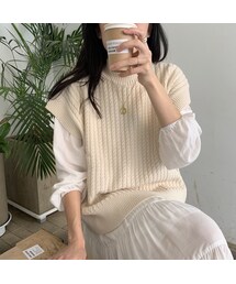 Didot. | cable kint vest(ベスト)