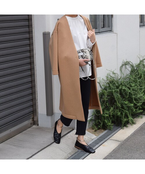 no brand(ノーブランド)の「ダンボールニットカラーレスコート(ダウンジャケット/コート・レディース・その他)」の7枚目の写真