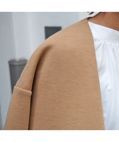 no brand(ノーブランド)の「ダンボールニットカラーレスコート(ダウンジャケット/コート・レディース・その他)」の6枚目の写真