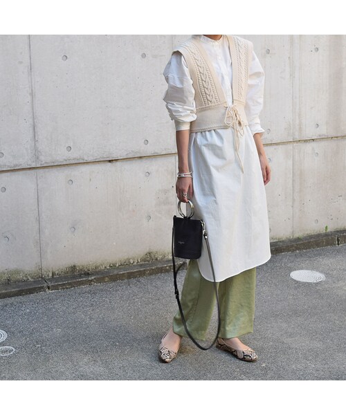 no brand（ノーブランド）の「スタンドカラーオーバーシャツOP（ワンピース・レディース・その他）」の6枚目の写真