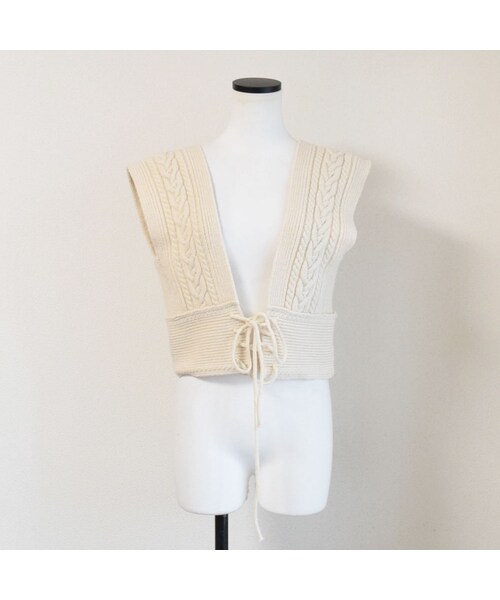 no brand（ノーブランド）の「ケーブルレースアップベスト（ベスト・レディース・その他）」の11枚目の写真