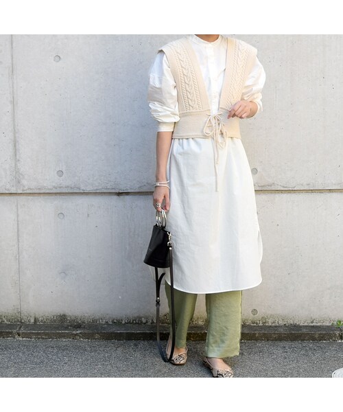 no brand（ノーブランド）の「ケーブルレースアップベスト（ベスト・レディース・その他）」の7枚目の写真