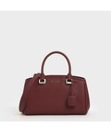 CHARLES & KEITH | 【2019 WINTER 新作】ストラクチャード トップハンドルバッグ / Structured Top Handle Bag （Red）()