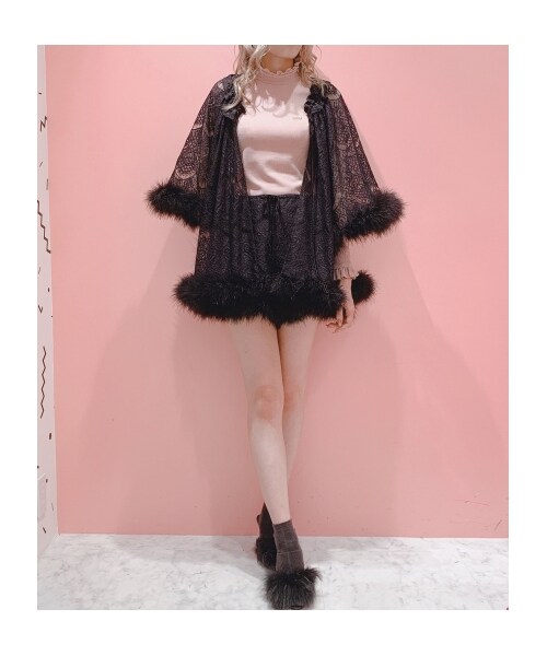 lilLilly（リルリリー）の「ハートレースショートパンツ（パンツ・レディース・WHITE/PINK/BLACK・FREE）」の5枚目の写真