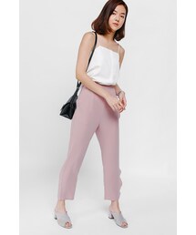 Yaven Side Frill High Waist Cropped Pants