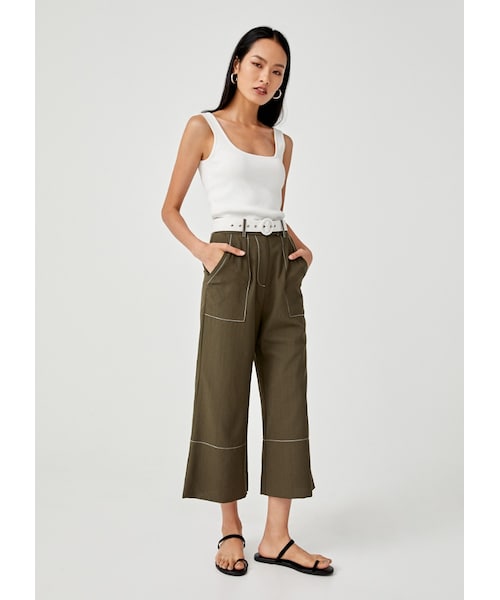 Love,Bonito（ラブボニート）の「Sara Belted Wide Leg Culottes