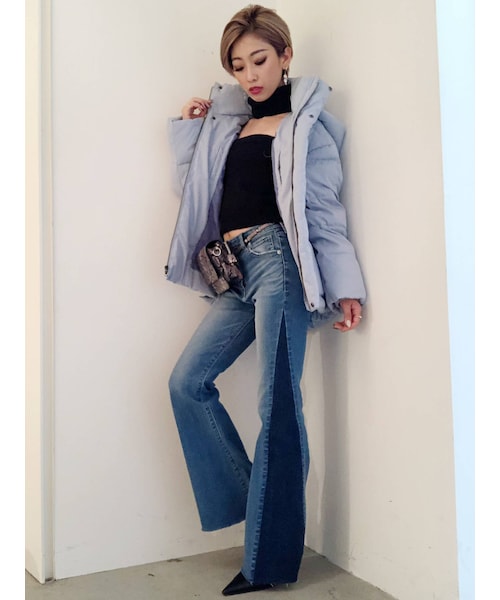 GYDA（ジェイダ）の「2WAYチョーカーベアニットトップス（ニット