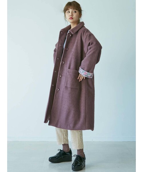 merry jenny（メリージェニー）の「バイカラールーズAラインコート