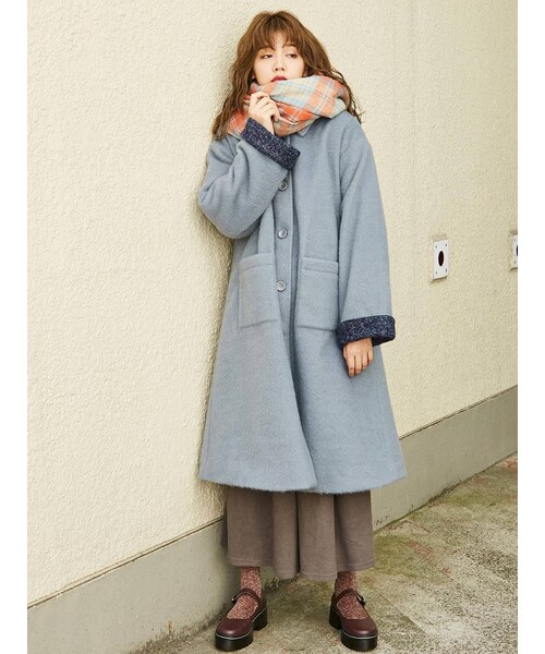 merry jenny（メリージェニー）の「バイカラールーズAラインコート