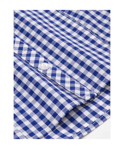 w closet（ダブルクローゼット）の「ギンガムチェックフリル袖シャツ（トップス・レディース・オフホワイト×サックス/オフホワイト×ブルー/オフホワイト×ブラック・FREE）」の9枚目の写真