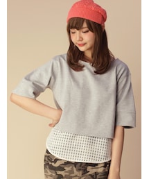 w closet | ストレッチポンチ立体袖プルオーバー(トップス)
