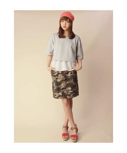 w closet（ダブルクローゼット）の「ストレッチポンチ立体袖プルオーバー（トップス・レディース・オフホワイト/グレー/ネイビー・FREE）」の10枚目の写真