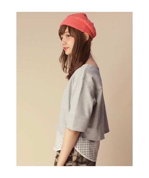 w closet（ダブルクローゼット）の「ストレッチポンチ立体袖プルオーバー（トップス・レディース・オフホワイト/グレー/ネイビー・FREE）」の5枚目の写真