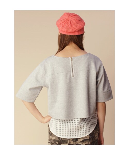 w closet（ダブルクローゼット）の「ストレッチポンチ立体袖プルオーバー（トップス・レディース・オフホワイト/グレー/ネイビー・FREE）」の6枚目の写真
