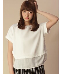 w closet | 異素材切替プルオーバー(トップス)