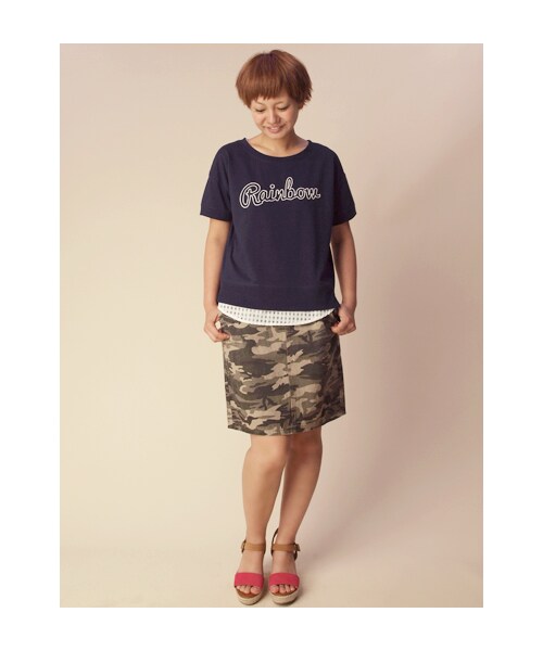 w closet（ダブルクローゼット）の「迷彩タイトスカート（パンツ・レディース・カーキ/Lグレー・FREE）」の11枚目の写真