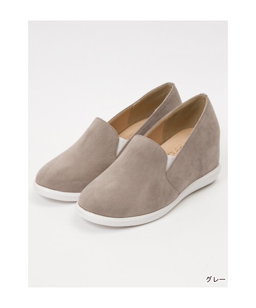 w closet（ダブルクローゼット）の「インヒールスリッポン（シューズ・レディース・ブルー/グレー/ブラック・M/L）」の2枚目の写真