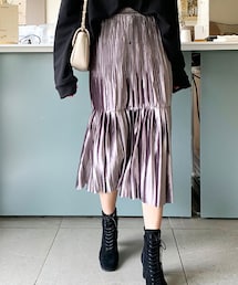 DHOLIC | ベロアプリーツスカート(スカート)