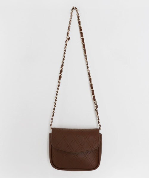 DHOLIC（ディーホリック）の「ダイヤステッチバッグ（ショルダーバッグ・レディース・その他/ブラウン/ブラック/ベージュ・FREE）」の3枚目の写真