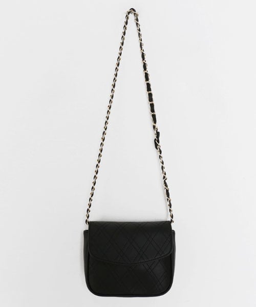 DHOLIC（ディーホリック）の「ダイヤステッチバッグ（ショルダーバッグ・レディース・その他/ブラウン/ブラック/ベージュ・FREE）」の2枚目の写真