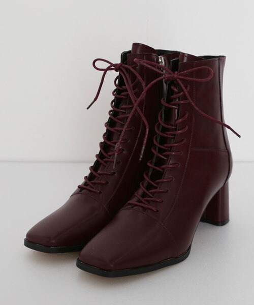 DHOLIC（ディーホリック）の「2TYPEレースアップブーツ（ブーツ・レディース・ホワイト/ブラック/レッド/ベージュ/その他・225/230/235/240/245/250）」の4枚目の写真